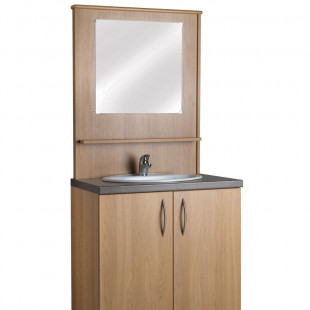 Back Panel With Shelf & Mirror For Vanity Unit