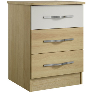 Henley 3 Drawer Bedside Cabinet