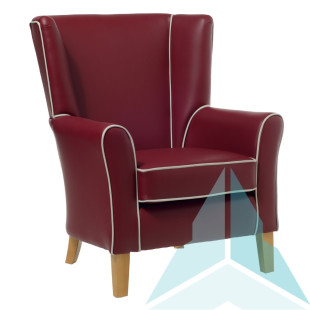 Oxford Armchair in Zest Wine and Zest Platinum