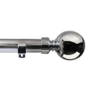 28mm Stainless Steel Eyelet Curtain Pole, 2.4m length