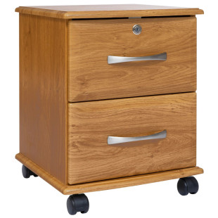 Coniston 2 Drawer Bedside Cabinet in Dark Oak