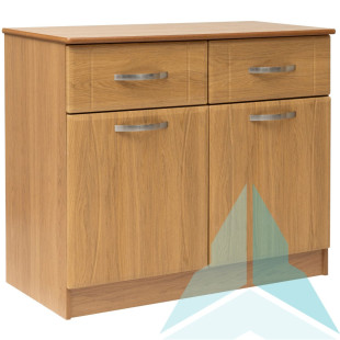 Cheviot 2 Drawer & Door Sideboard in Medium Oak