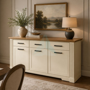 Clifton 3 Drawer & Door Wide Sideboard
