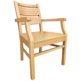 Challenging Behaviour Dining Armchair With Wooden Seat