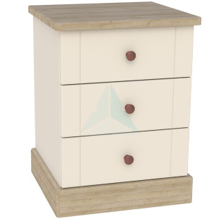 Grantham 3 Drawer Bedside Cabinet